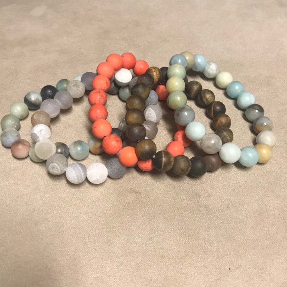 Natural stone beaded bracelets